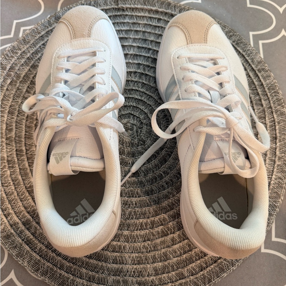 Adidas White Knit Sneakers